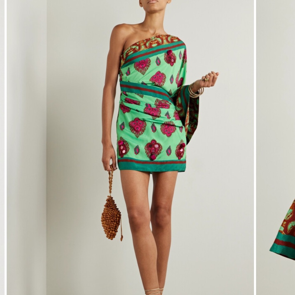 NWT! Johanna Ortiz One-Shoulder Mini Dress